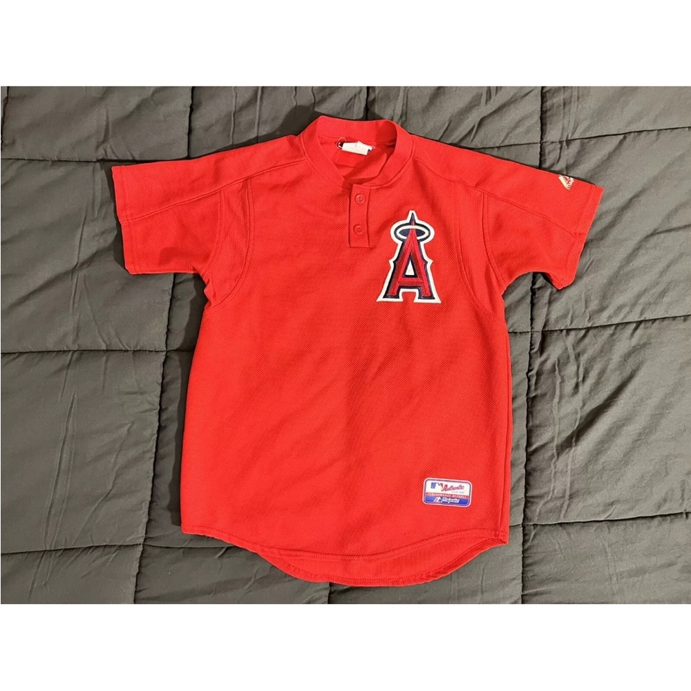 Kids Red Angels Baseball Shirt